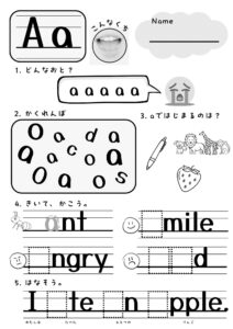 英語　発音　口の形　イラスト　